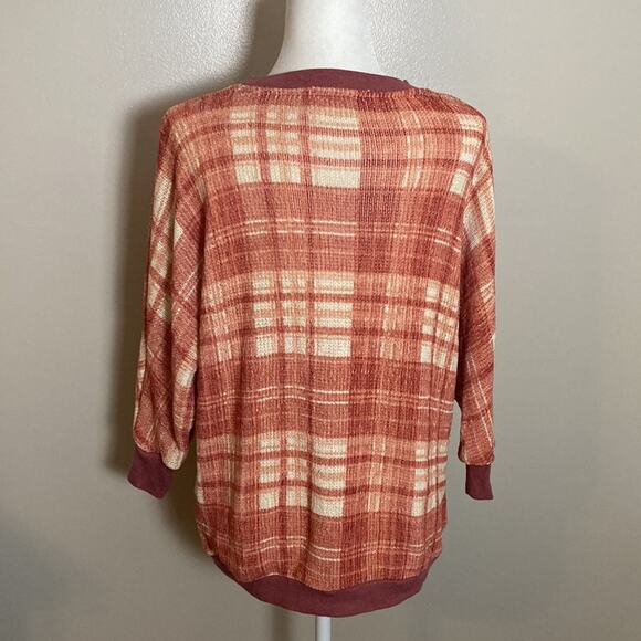 Taylor & Sage Plaid Knit Dolman Style Sweater Sz M - Picture 7 of 14